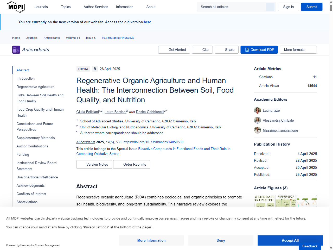 Preview of Regenerative Organic Agriculture and Human Health: The Interconnection Between Soil, Food Quality, and Nutrition - MDPI, accessed on May 31, 2025