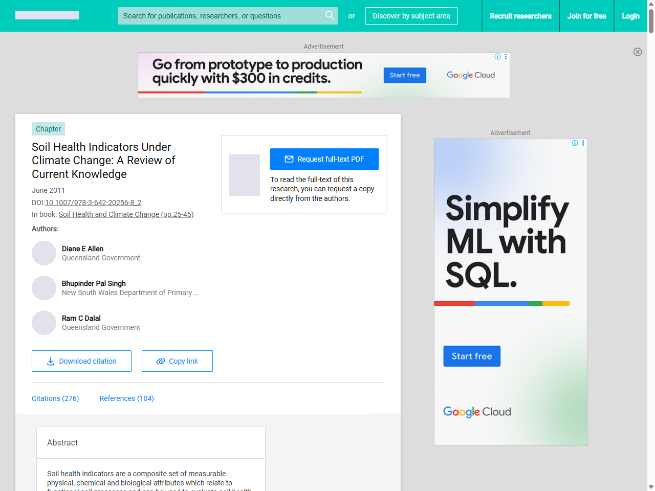 Preview of Soil Health Indicators Under Climate Change: A Review of Current Knowledge | Request PDF - ResearchGate, accessed July 25, 2025,