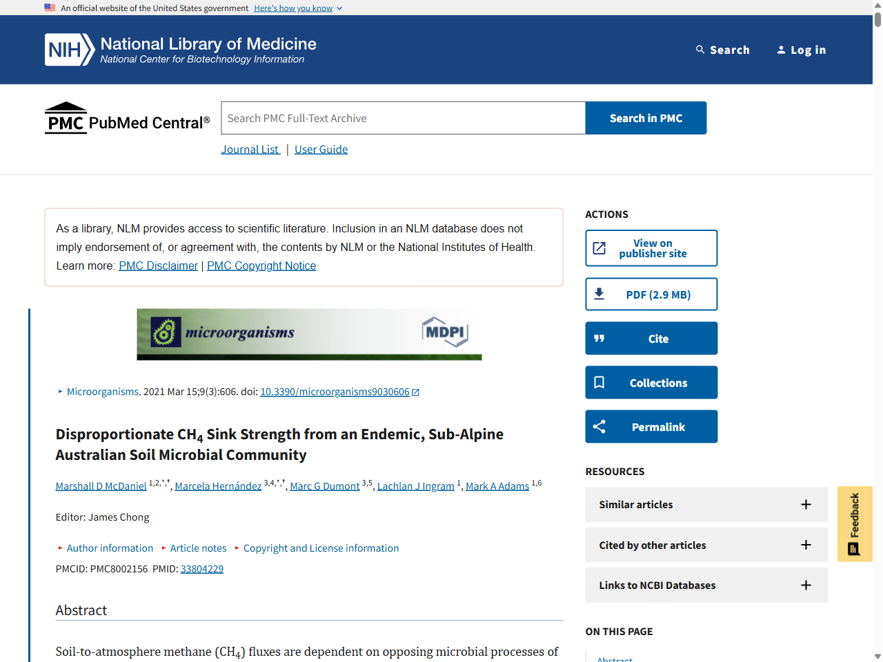 Preview of Disproportionate CH4 Sink Strength from an Endemic, Sub-Alpine ..., accessed August 28, 2025,
