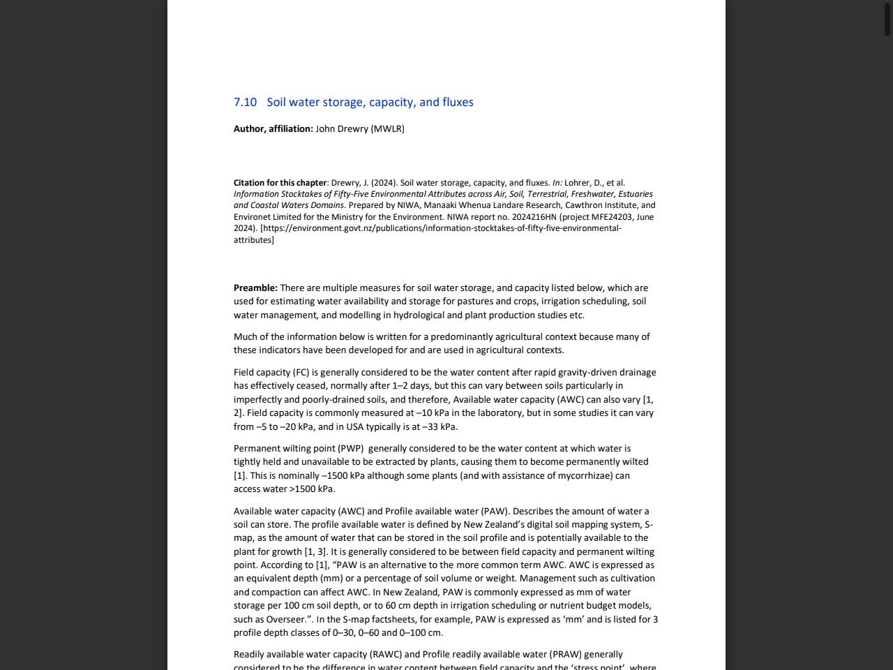 Preview of Plant Available Water Capacity – crop and varietal differences in soil water extraction, accessed August 4, 2025, 
