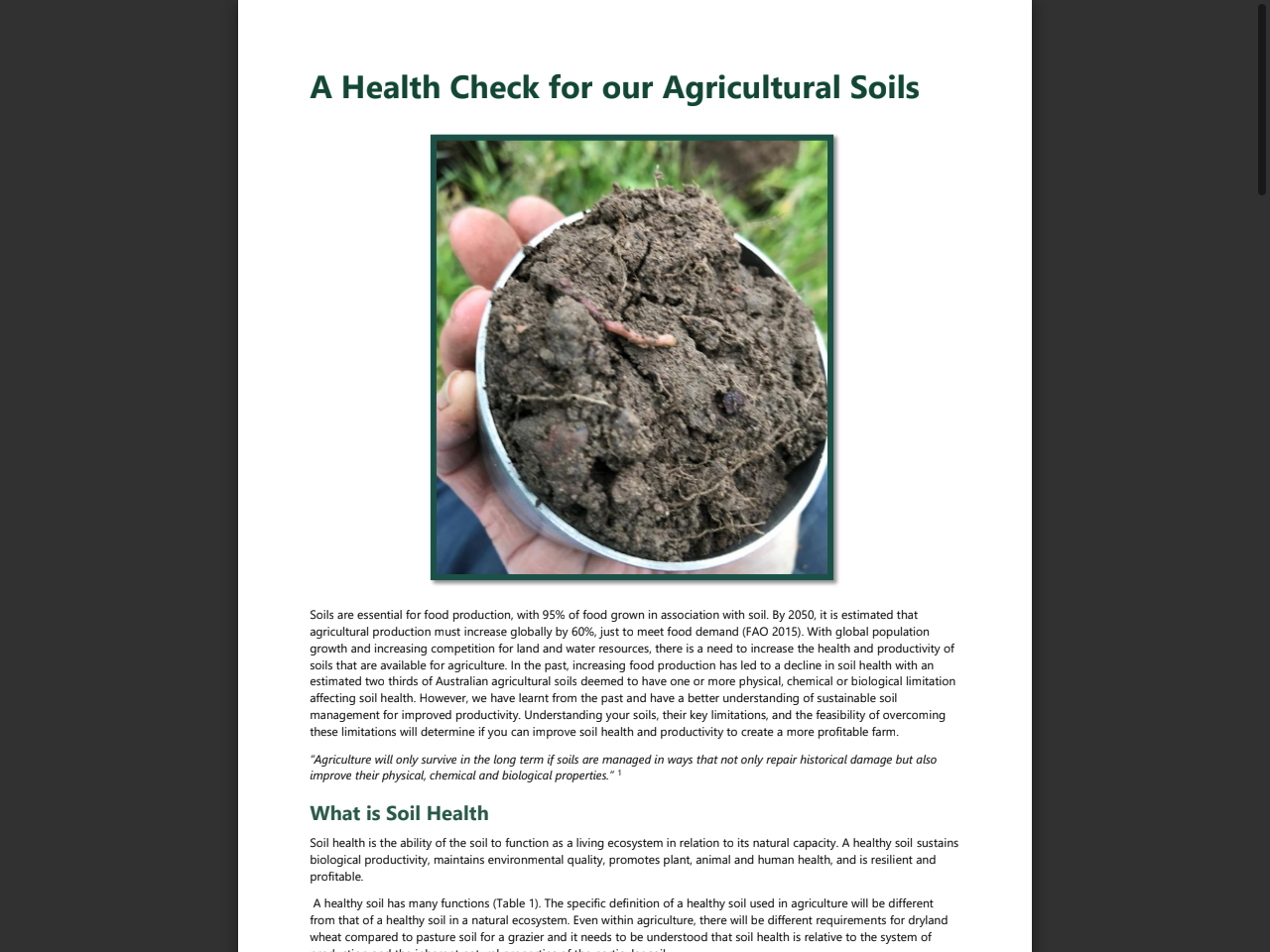 Preview of A Health Check for our Agricultural Soils - Enviro Data SA, accessed July 16, 2025,