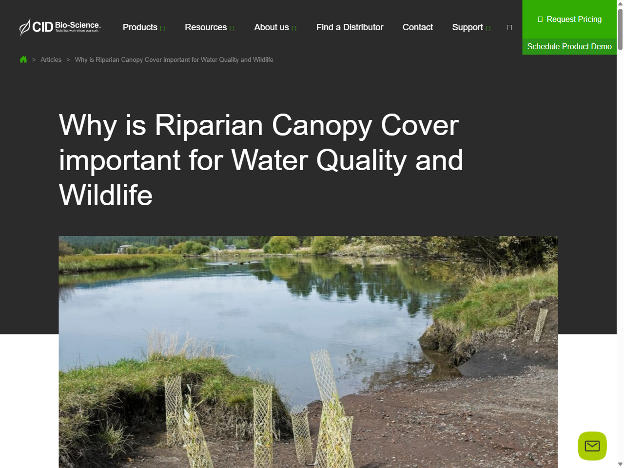 Preview of Why is Riparian Canopy Cover important for Water Quality and Wildlife - CID Bio-Science, accessed May 17, 2025,