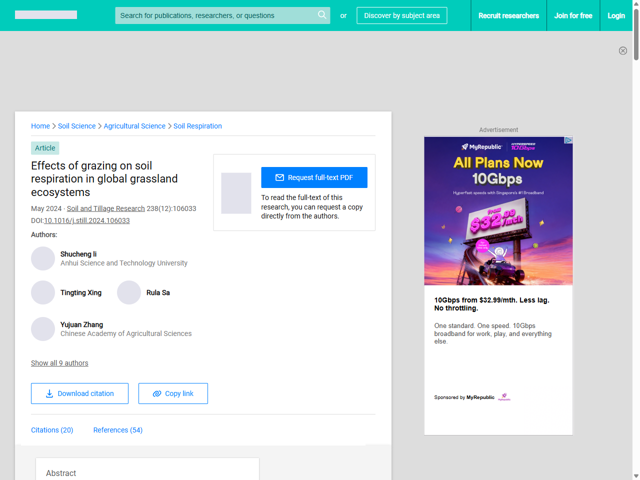 Preview of Grazing intensity influence soil microbial communities and their implications for soil respiration | Request PDF - ResearchGate