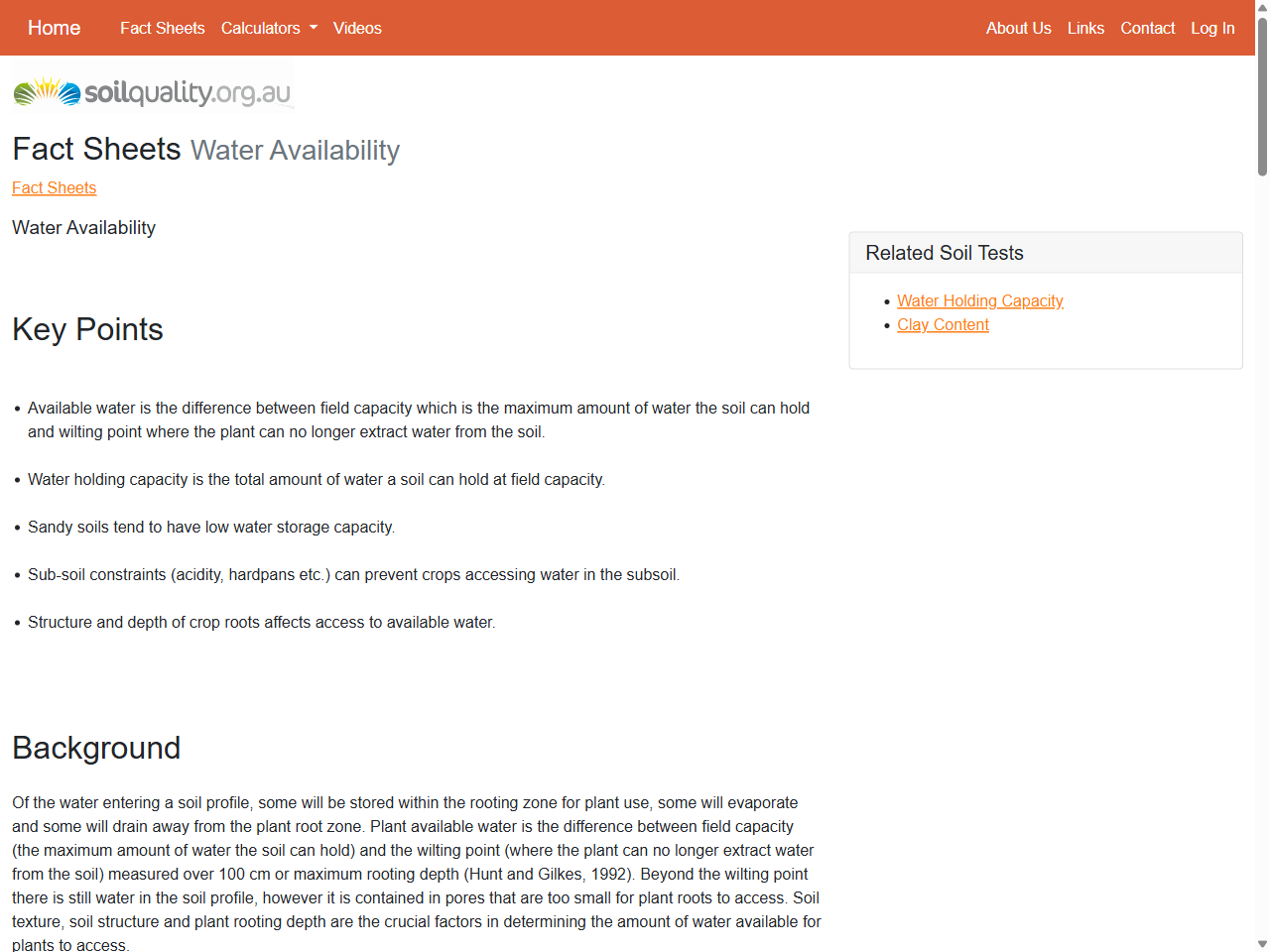 Preview of Soil Water - Tas | Fact Sheets | soilquality.org.au, accessed August 4, 2025, 