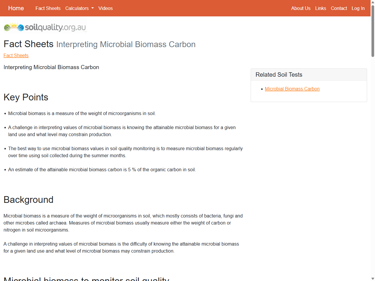 Preview of Interpreting Microbial Biomass Carbon | Fact Sheets | soilquality.org.au, accessed August 28, 2025,