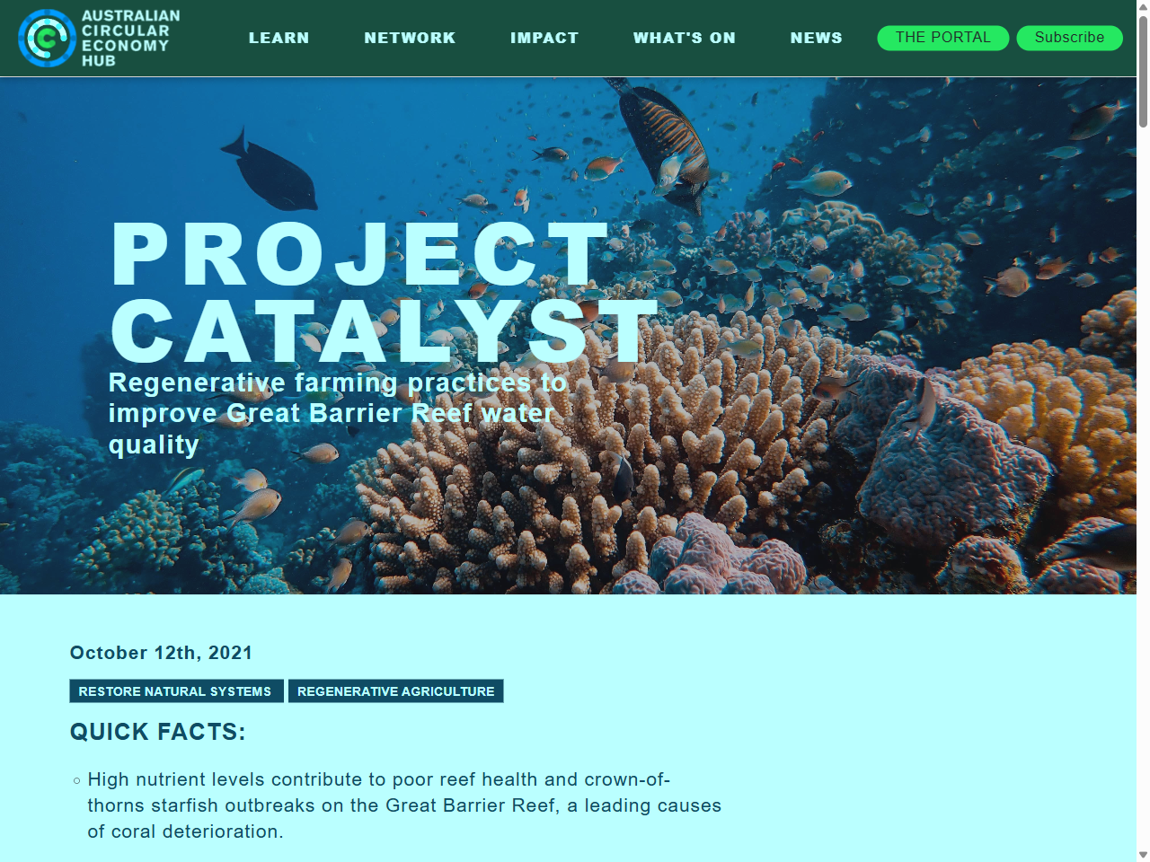 Preview of Regenerative farming practices to improve Great Barrier Reef water quality - Australian Circular Economy Hub, accessed July 18, 2025,