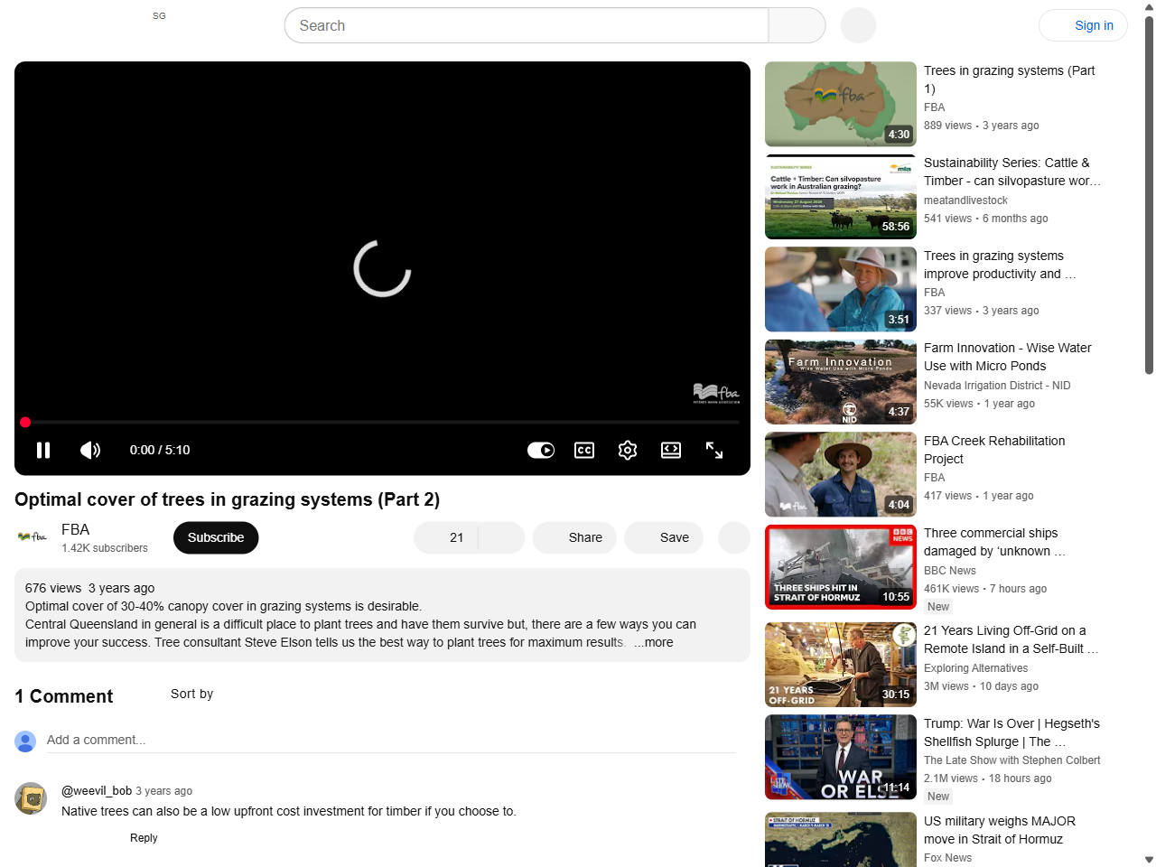 Preview of Optimal cover of trees in grazing systems (Part 2) - YouTube, accessed May 14, 2025, 