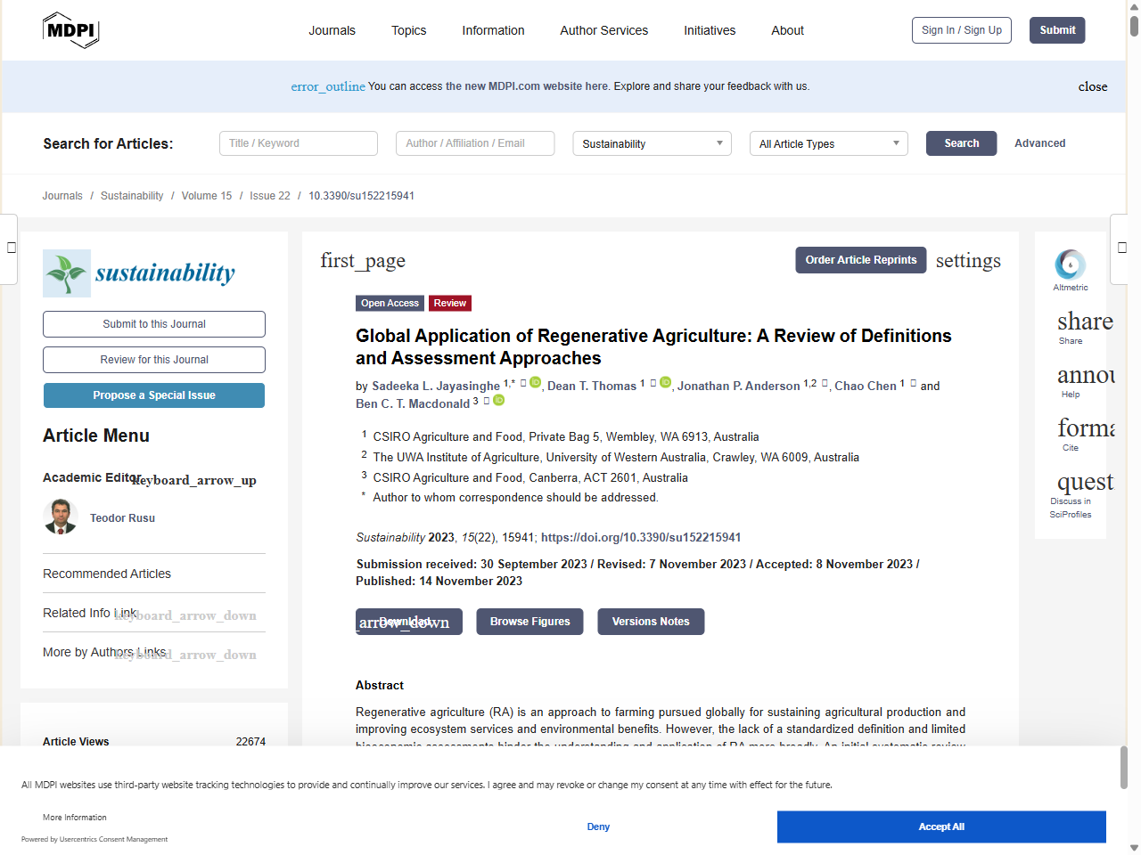 Preview of Global Application of Regenerative Agriculture: A Review of Definitions and Assessment Approaches - MDPI, accessed July 28, 2025, 