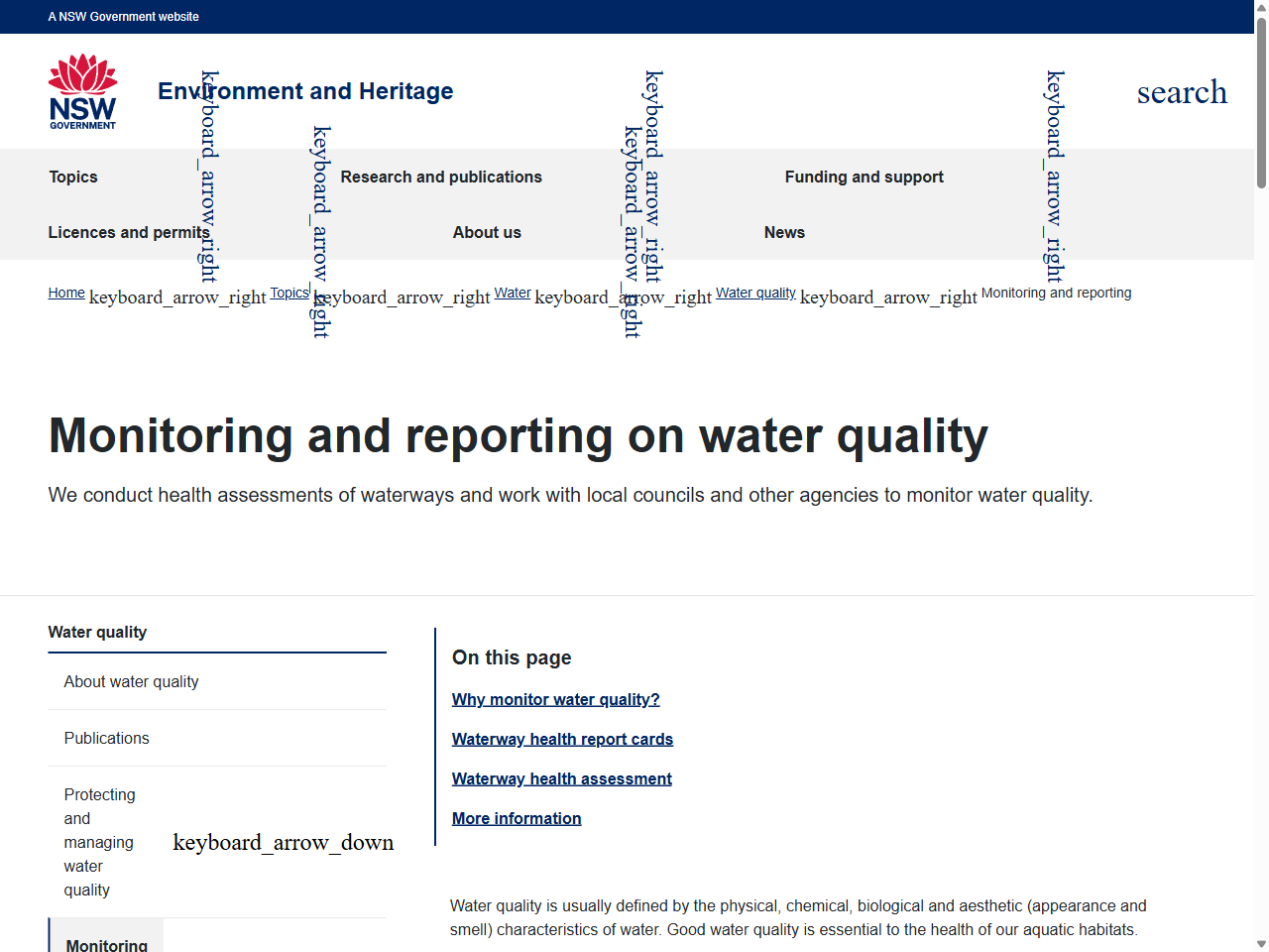 Preview of Monitoring and reporting on water quality - Environment and Heritage, accessed August 5, 2025