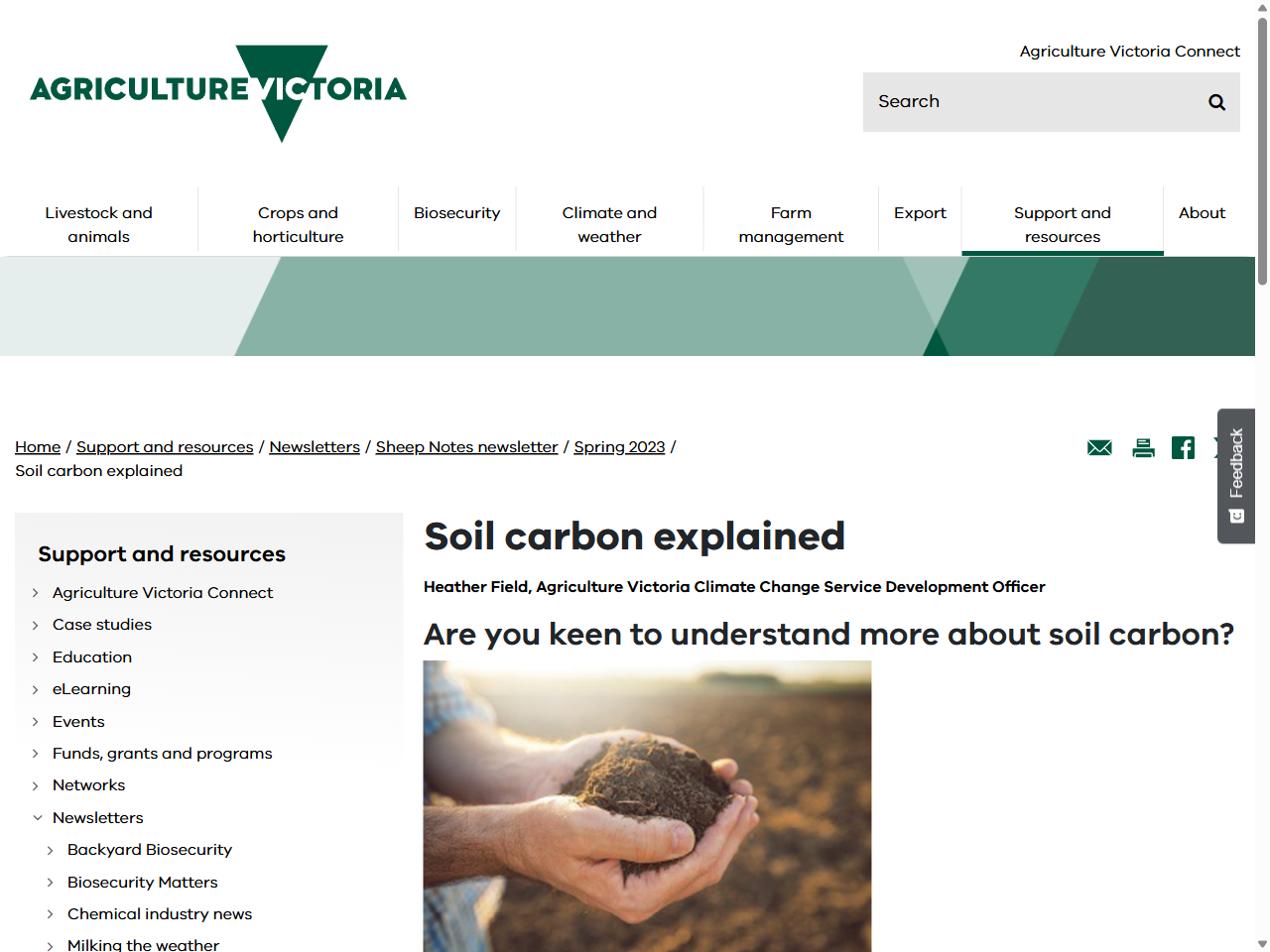 Preview of Soil carbon explained | Spring 2023 | Sheep Notes newsletter - Agriculture Victoria, accessed August 5, 2025