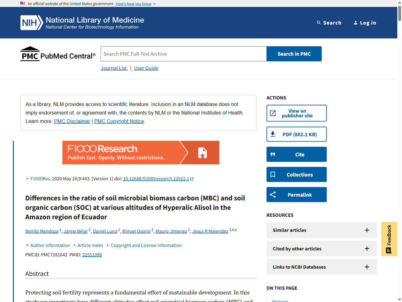 Preview of A review on effective soil health bio-indicators for ecosystem restoration and sustainability, accessed July 23, 2025