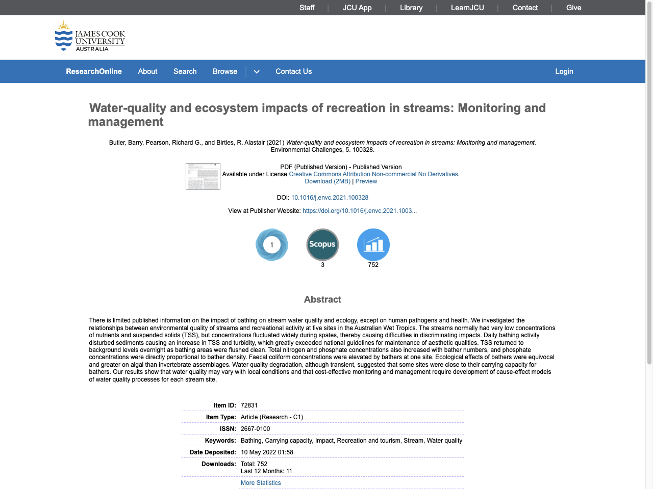 Preview of Water-quality and ecosystem impacts of recreation in streams: Monitoring and management, accessed August 1, 2025, 