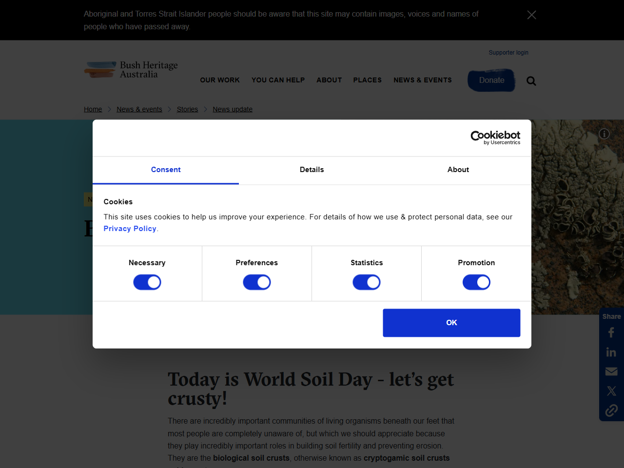 Preview of Biological soil crusts | Bush Heritage Australia, accessed July 27, 2025