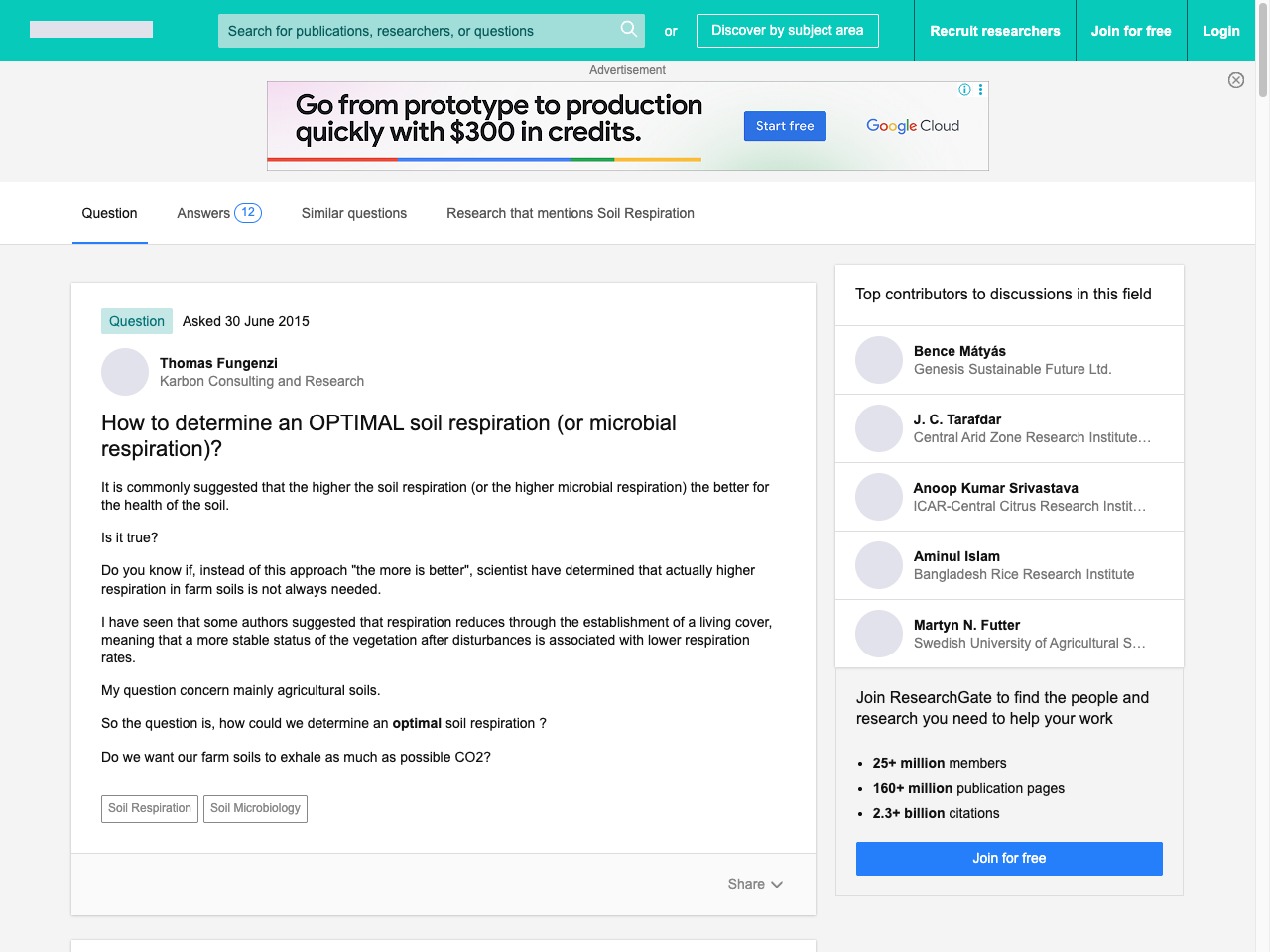 Preview of How to determine an OPTIMAL soil respiration (or microbial respiration)? - ResearchGate, accessed August 5, 2025,