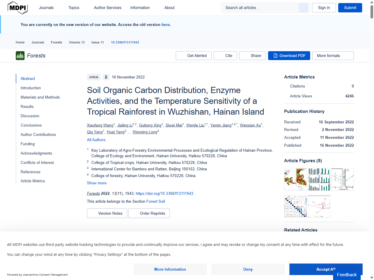Preview of Soil Organic Carbon Distribution, Enzyme Activities, and the ... - MDPI