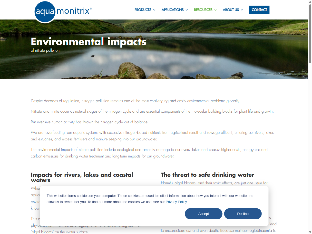 Preview of Environmental impacts of nitrate pollution - Aquamonitrix, accessed July 24, 2025,