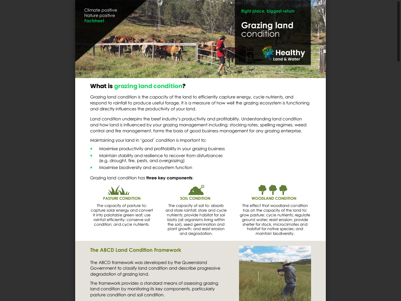 Preview of Synthesis of Australian Government Land Condition Frameworks and Best Management Practice Guidelines for Sustainable Grazing.