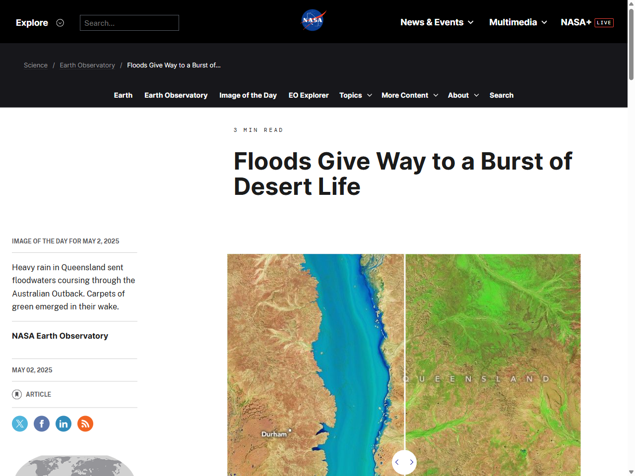 Preview of Floods Give Way to a Burst of Desert Life - NASA Earth Observatory, accessed July 21, 2025, 