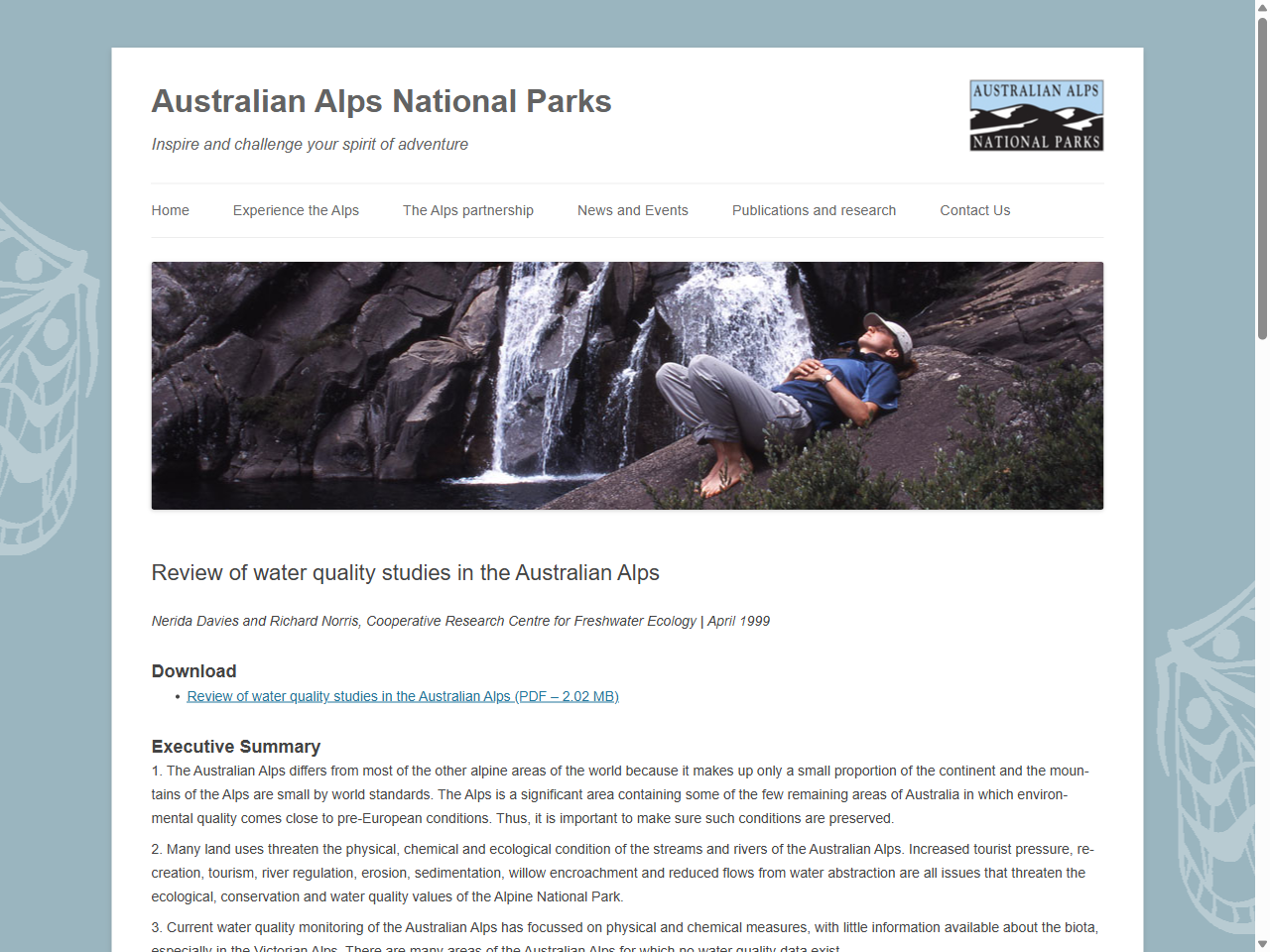 Preview of theaustralianalpsnationalparks.org, accessed August 17, 2025