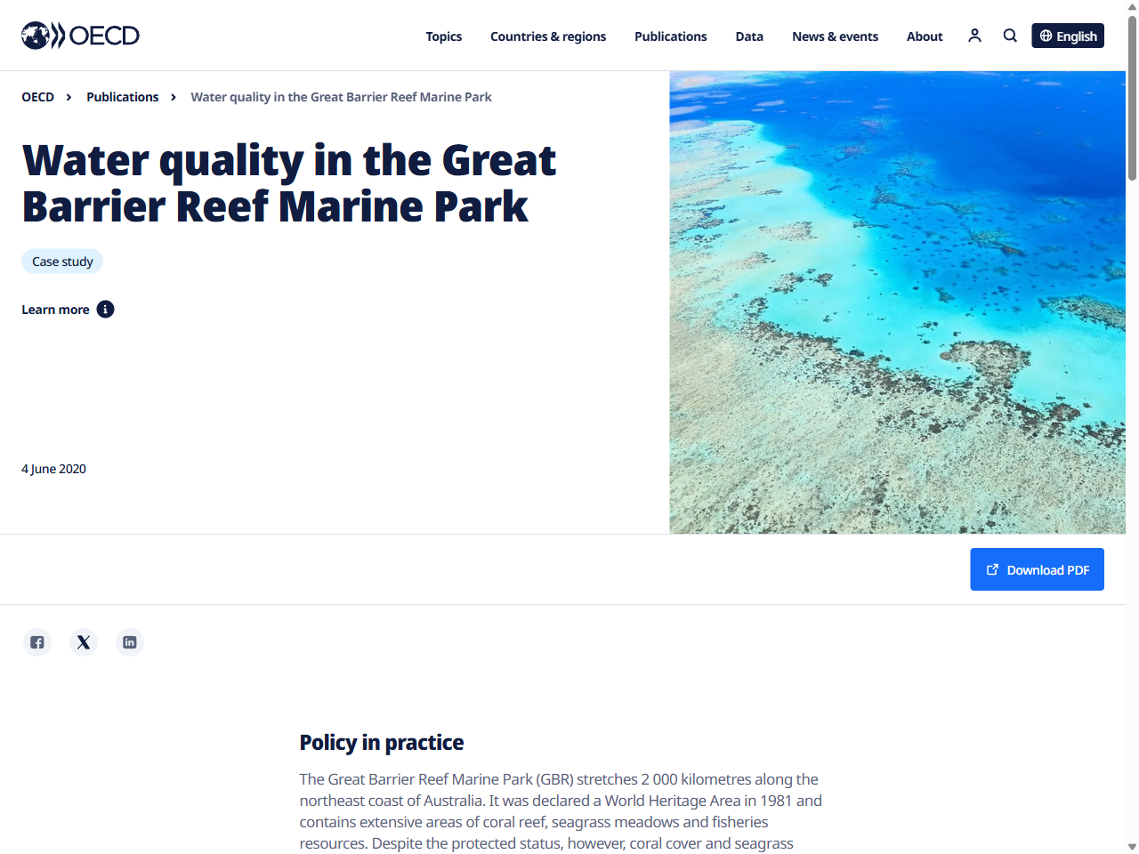 Preview of Water quality in the Great Barrier Reef Marine Park - OECD, accessed August 2, 2025,