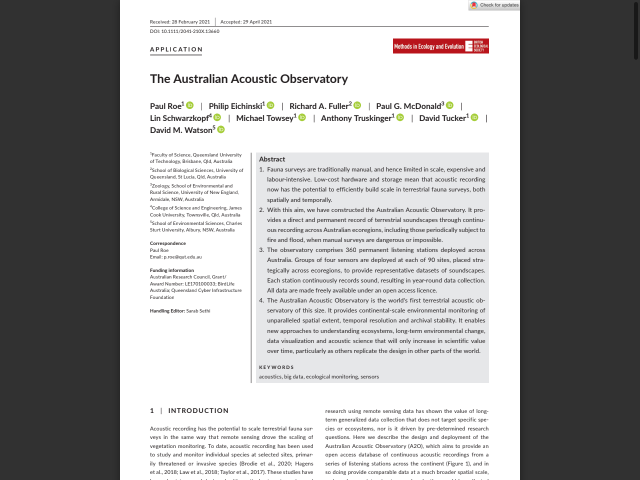 Preview of The Australian Acoustic Observatory, accessed July 18, 2025,