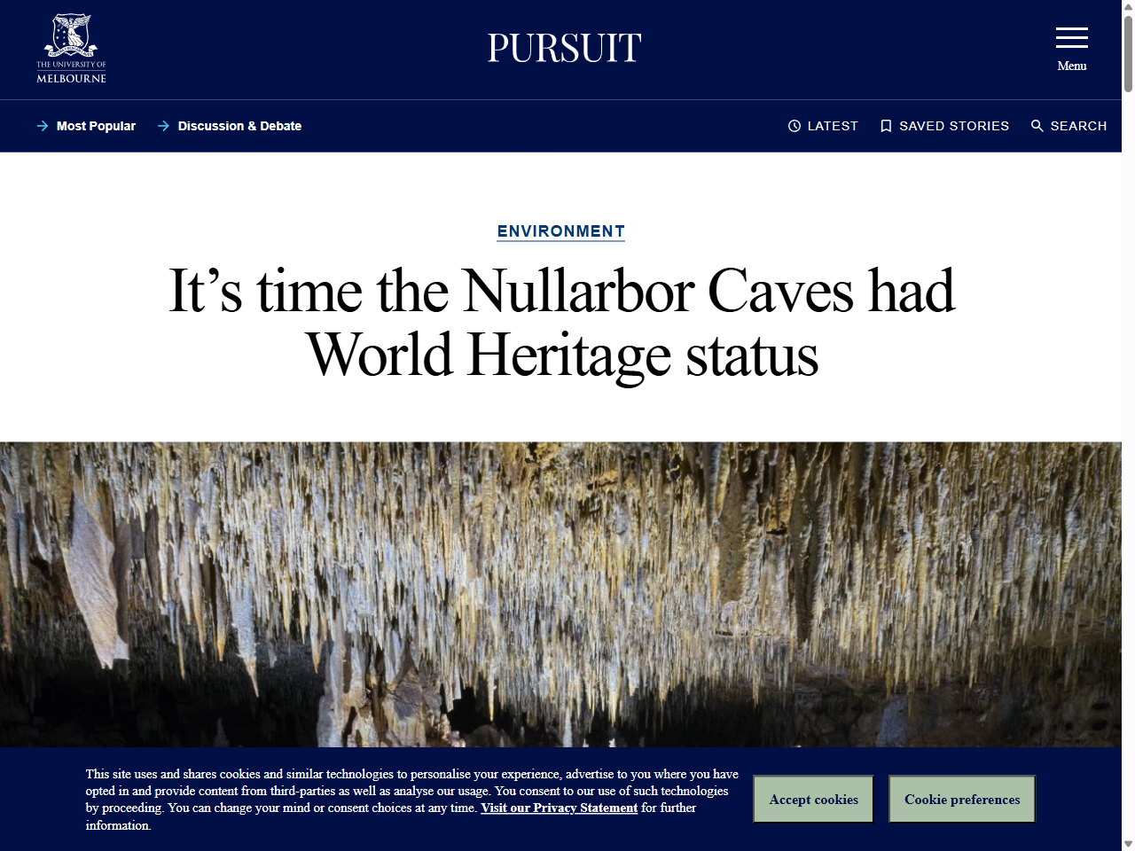 Preview of It's time the Nullarbor Caves had World Heritage status | Pursuit by the University of Melbourne, accessed July 26, 2025,