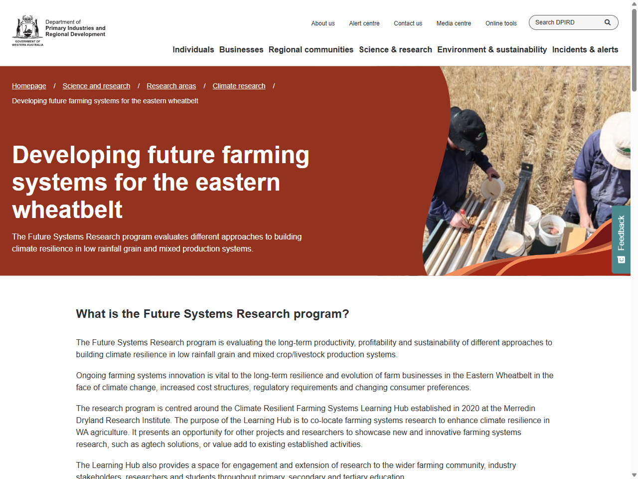 Preview of Developing future farming systems for the eastern wheatbelt
