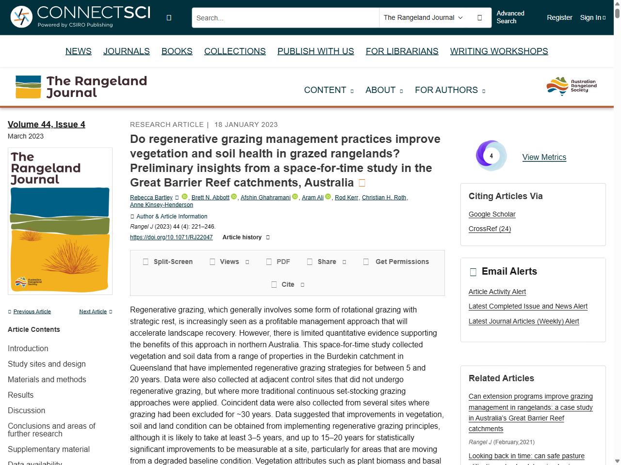 Preview of Regenerative grazing management in the Burdekin catchment: a space-for-time study of vegetation and soil condition