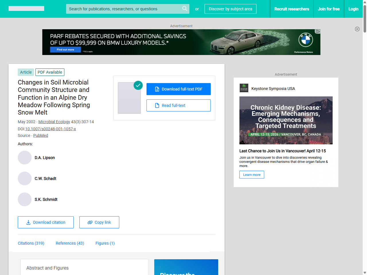 Preview of Changes in Soil Microbial Community Structure and Function in an Alpine Dry Meadow Following Spring Snow Melt - ResearchGate, accessed August 28, 2025,