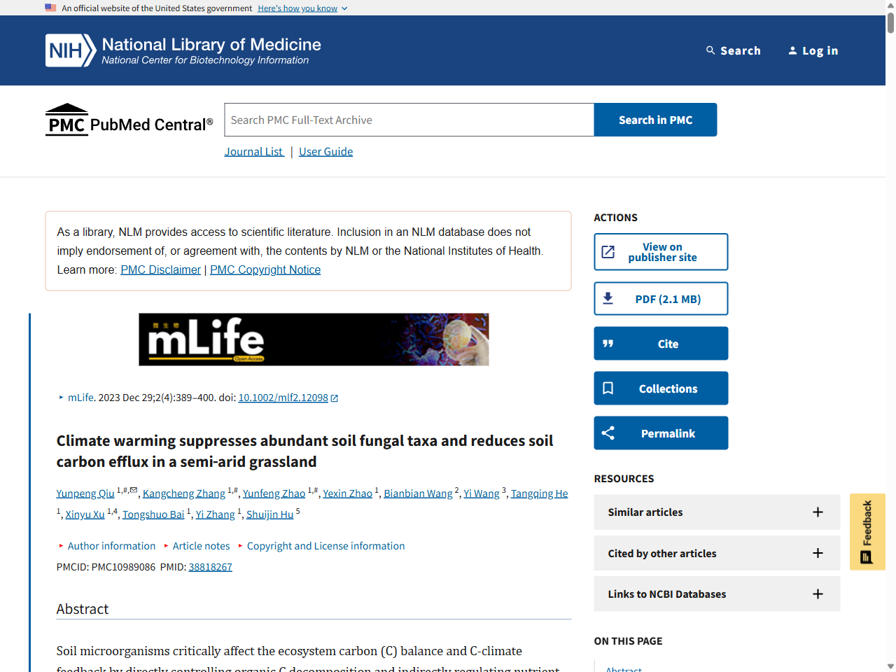 Preview of Bailey VL, Smith JL, Bolton H Jr.. Fungal-to-bacterial ratios in soils ..., accessed July 31, 2025, 