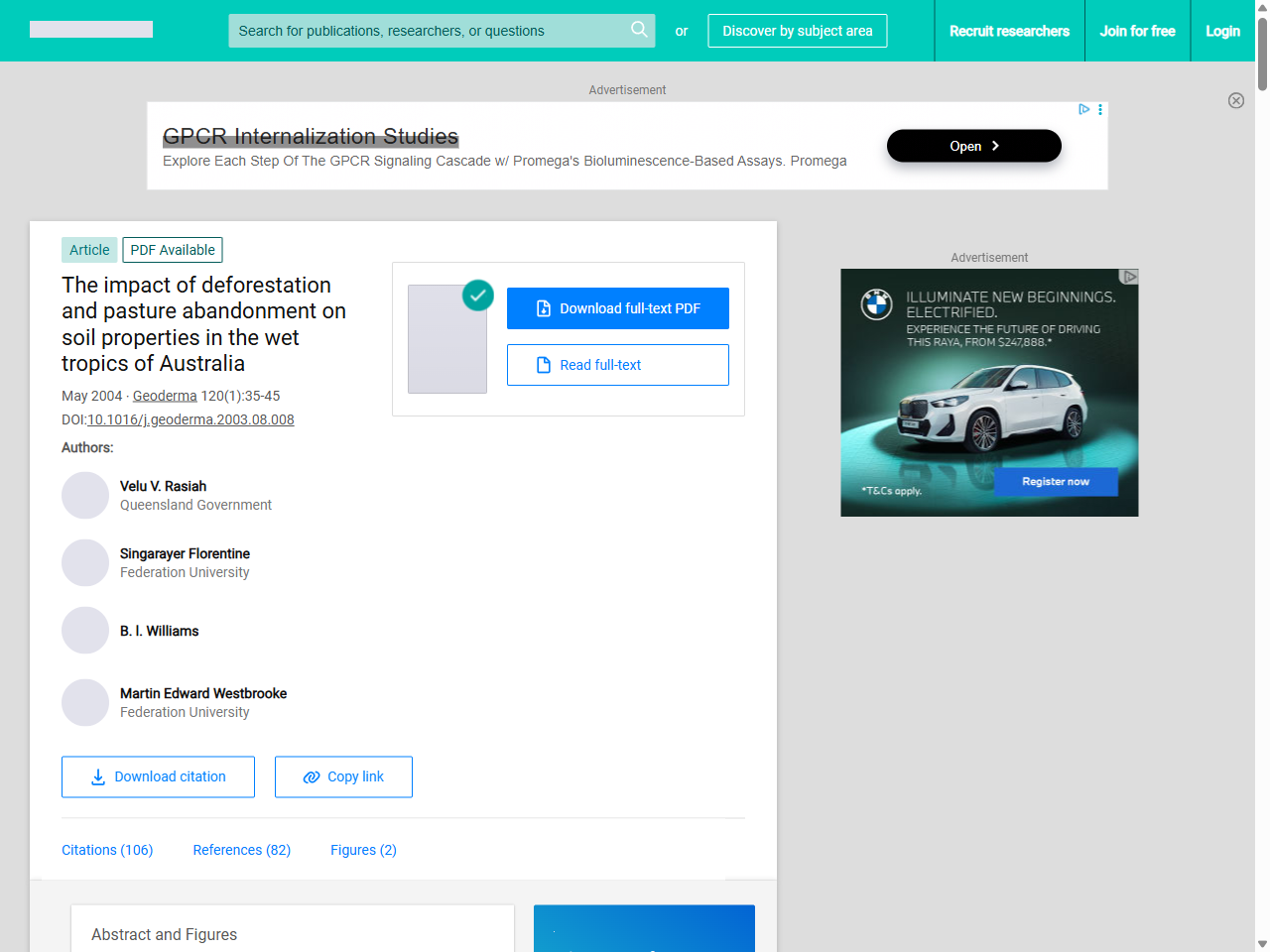 Preview of The impact of deforestation and pasture abandonment on soil properties in the wet tropics of Australia - ResearchGate, accessed July 18, 2025, 