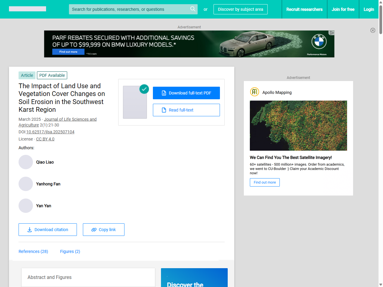 Preview of The Impact of Land Use and Vegetation Cover Changes on Soil Erosion in the Southwest Karst Region - ResearchGate, accessed July 27, 2025