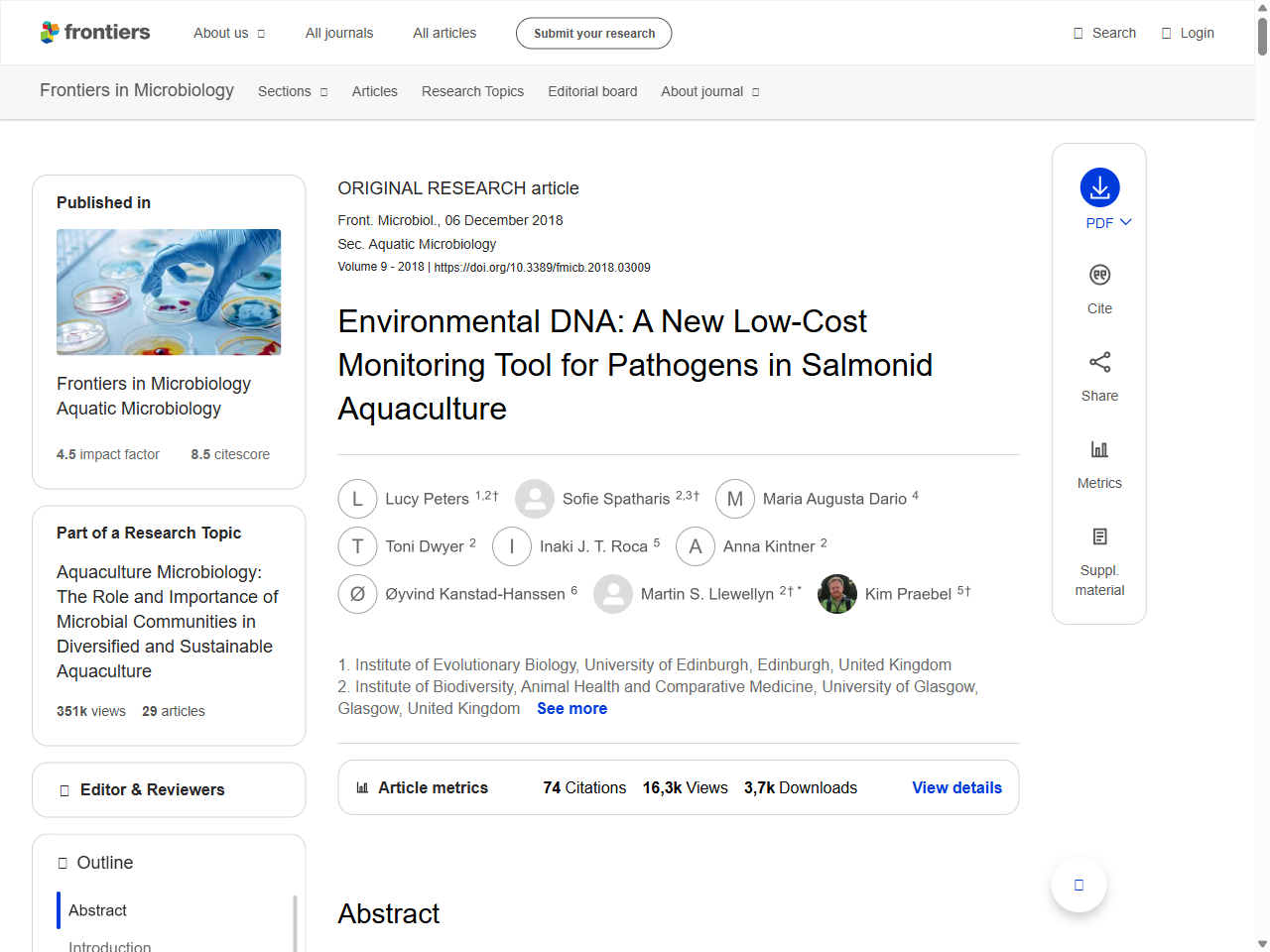 Preview of The Promise and Pitfalls of Environmental DNA and RNA Approaches for the Monitoring of Human and Animal Pathogens from Aquatic Sources, accessed August 17, 2025