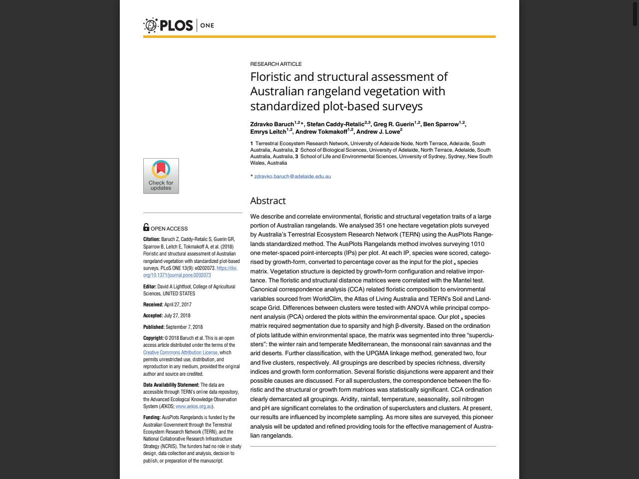Preview of ausplotsR: quickstart guide to basic analysis of TERN AusPlots vegetation data, accessed July 27, 2025, 
