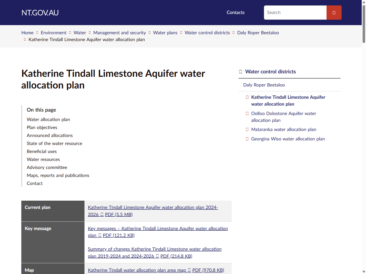 Preview of Katherine Tindall Limestone Aquifer water allocation plan | NT.GOV ..., accessed May 11, 2025,