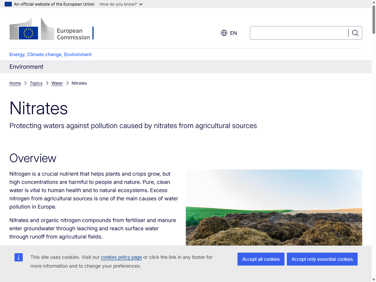 Preview of Nitrates - European Commission - Environment, accessed August 8, 2025