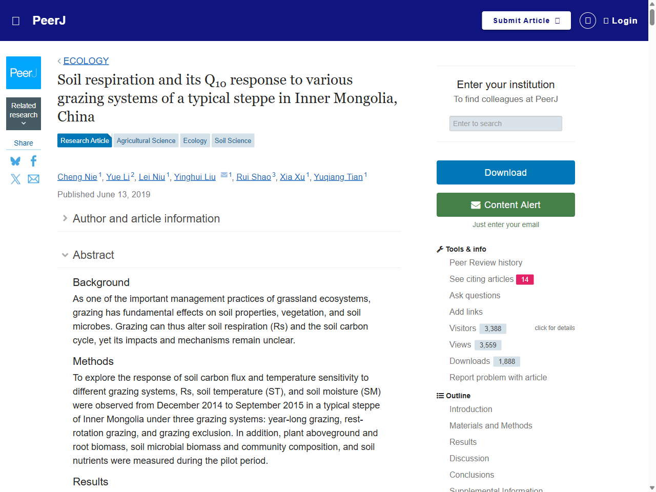 Preview of Soil respiration and its Q10 response to various grazing systems of a typical steppe in Inner Mongolia, China
