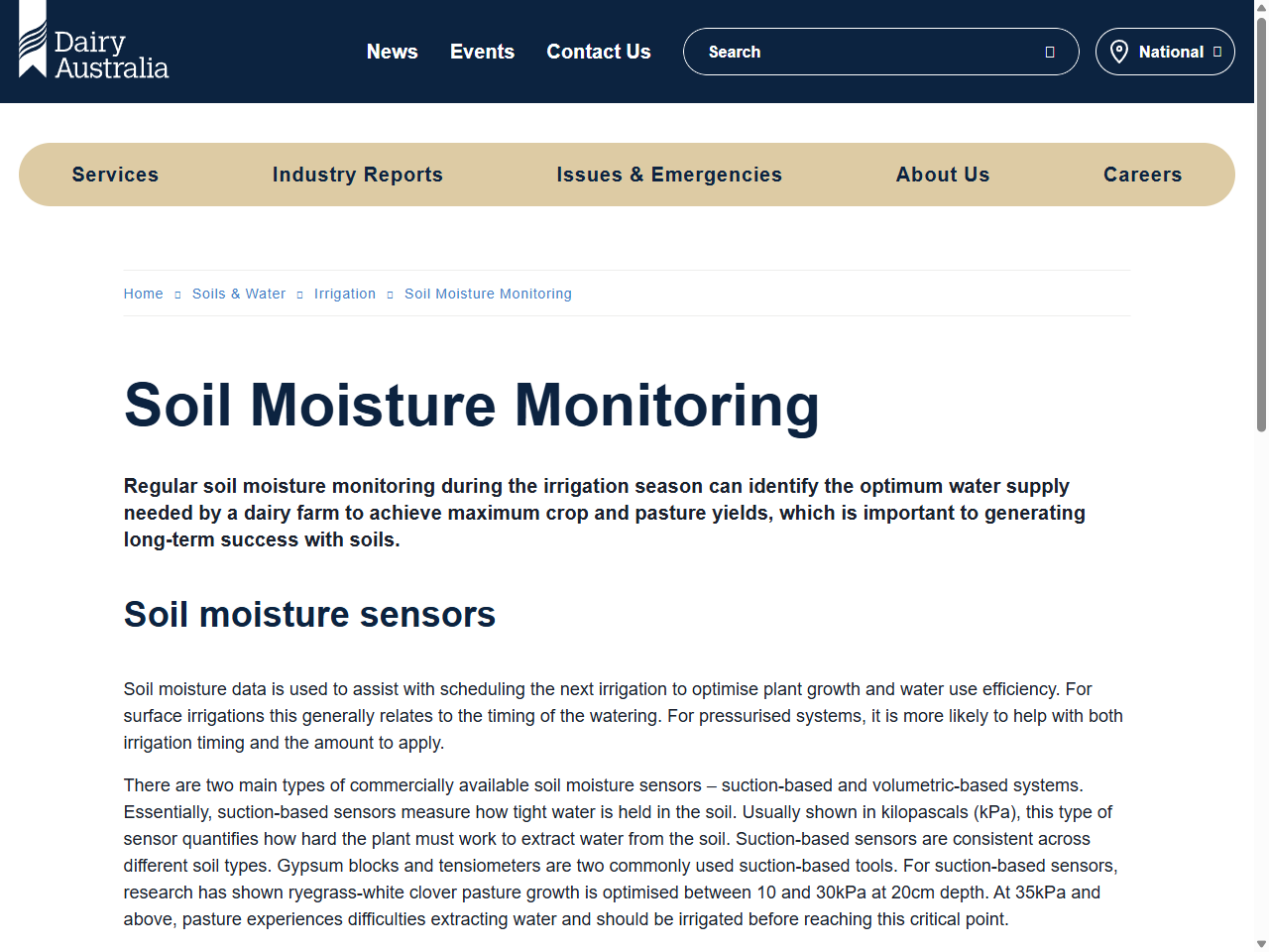 Preview of Soil Moisture Monitoring - Dairy Australia