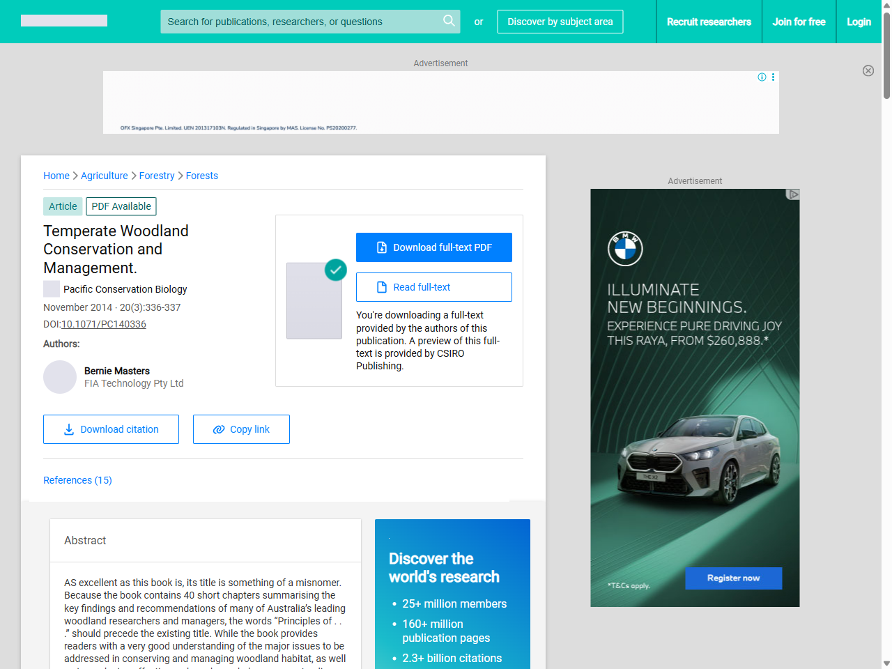 Preview of (PDF) Temperate Woodland Conservation and Management. - ResearchGate