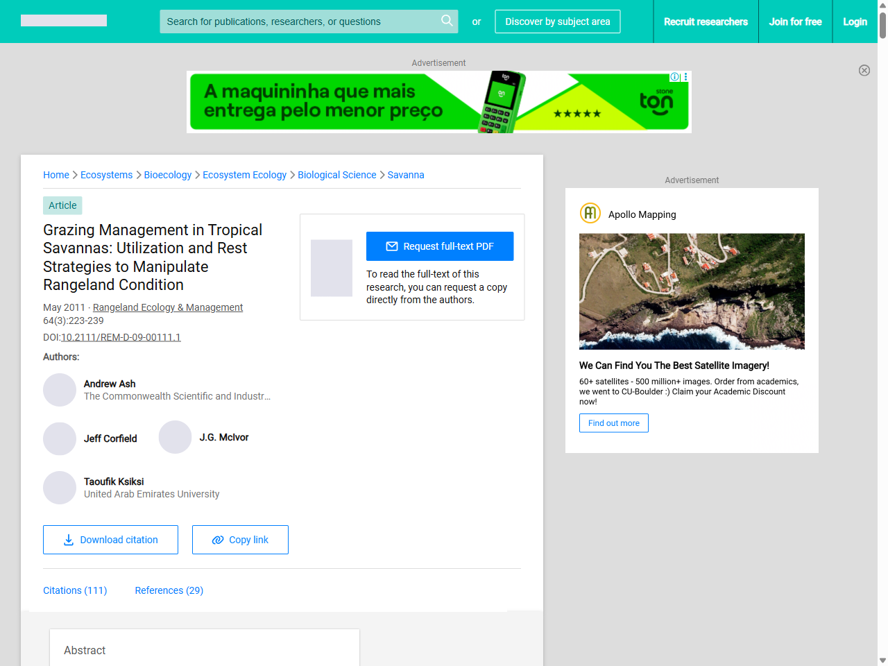 Preview of Grazing Management in Tropical Savannas: Utilization and Rest Strategies to Manipulate Rangeland Condition - ResearchGate, accessed July 19, 2025