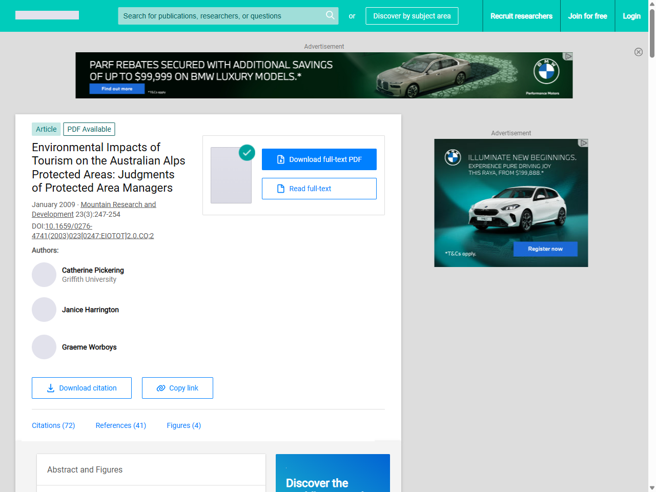 Preview of Environmental Impacts of Tourism on the Australian Alps Protected Areas - ResearchGate, accessed August 17, 2025,