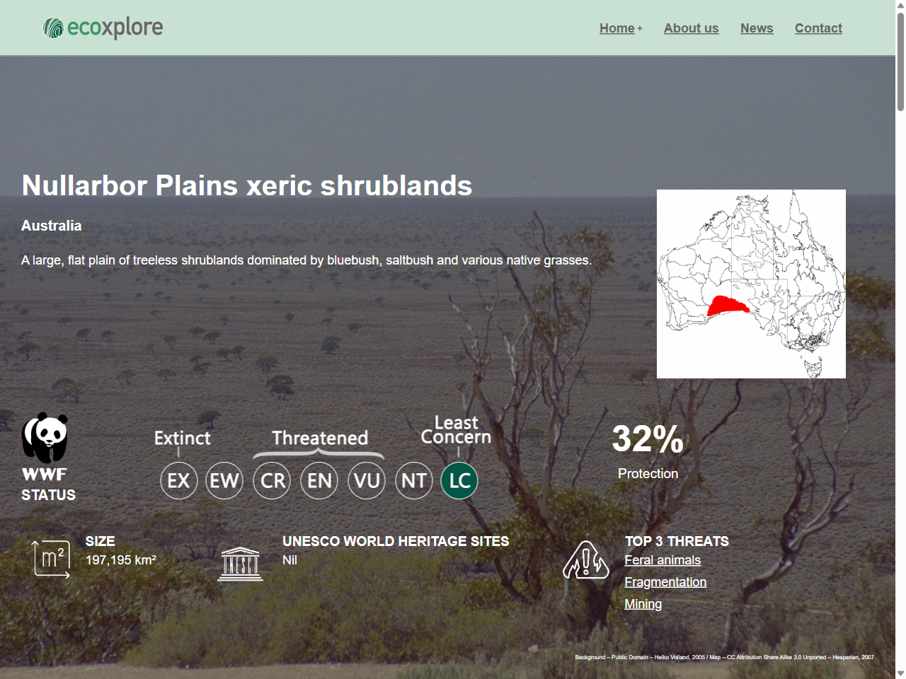 Preview of Nullarbor Plains xeric shrublands | ecoxplore, accessed July 27, 2025