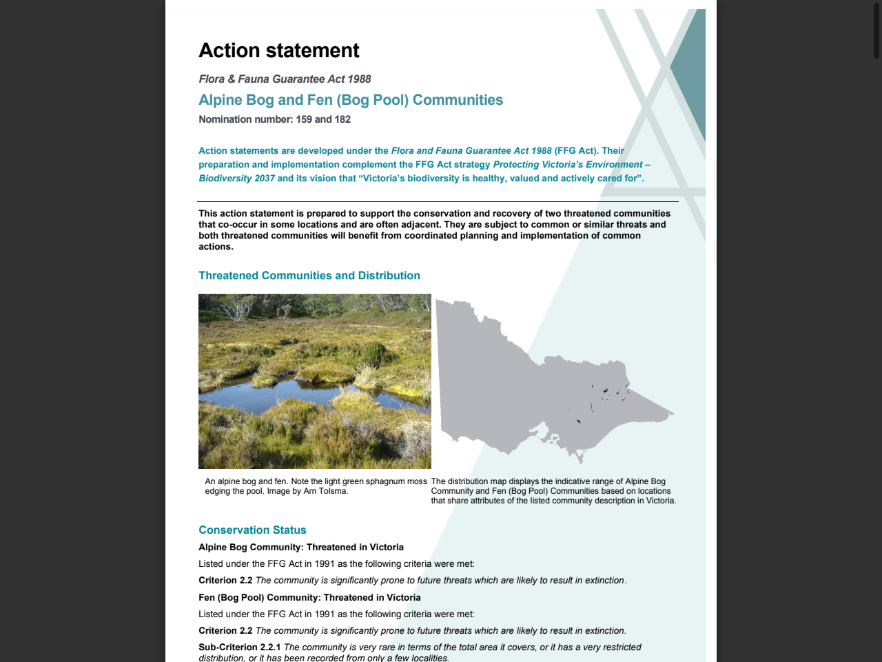 Preview of Climate Change and Sphagnum Bogs Project Report 2009 - ACT Government, accessed May 10, 2026