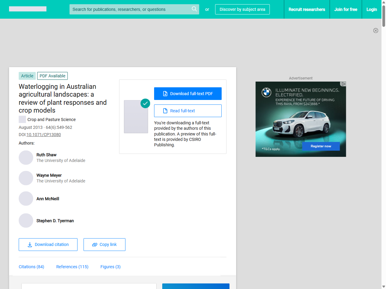 Preview of Waterlogging in Australian agricultural landscapes: a review of plant responses and crop models - ResearchGate, accessed July 7, 2025, 