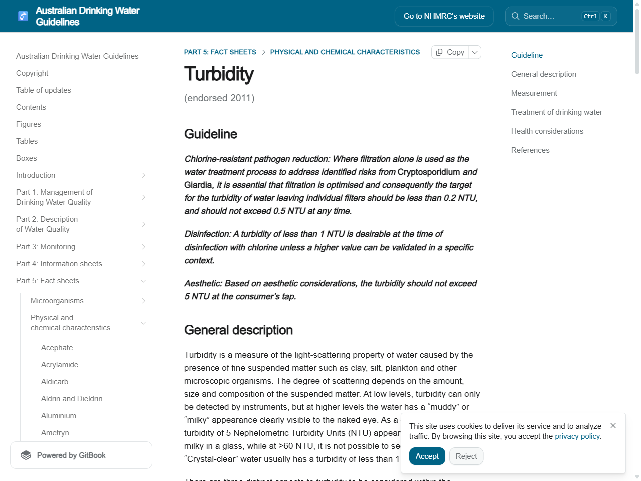 Preview of Turbidity | Australian Drinking Water Guidelines - NHMRC, accessed August 11, 2025, 