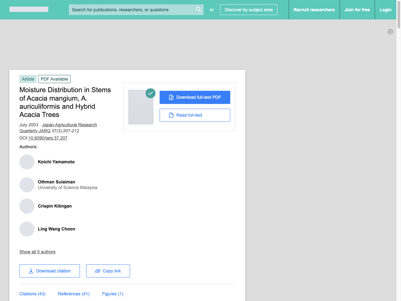Preview of Moisture Distribution in Stems of Acacia mangium, A. auriculiformis and Hybrid Acacia Trees, accessed August 1, 2025, 