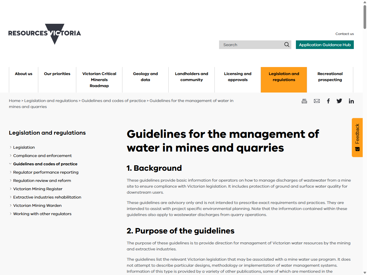 Preview of Guidelines for the management of water in mines and quarries - Resources Victoria, accessed July 24, 2025