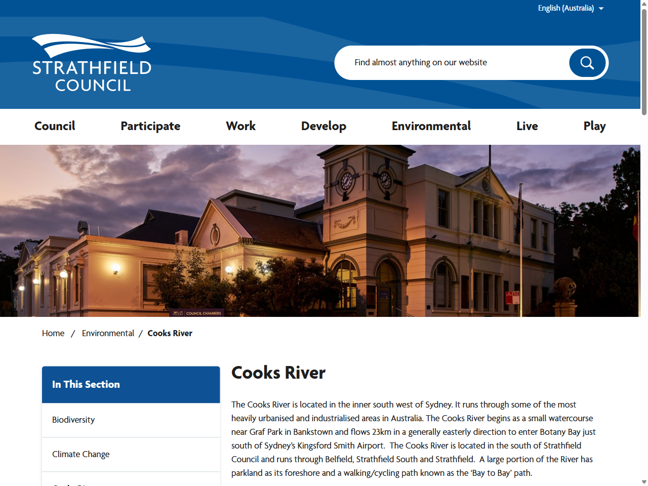 Preview of Cooks River - Strathfield Council, accessed August 11, 2025
