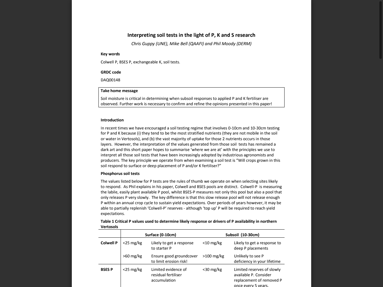 Preview of Soil Test Interpretation - Holbrook Landcare Network