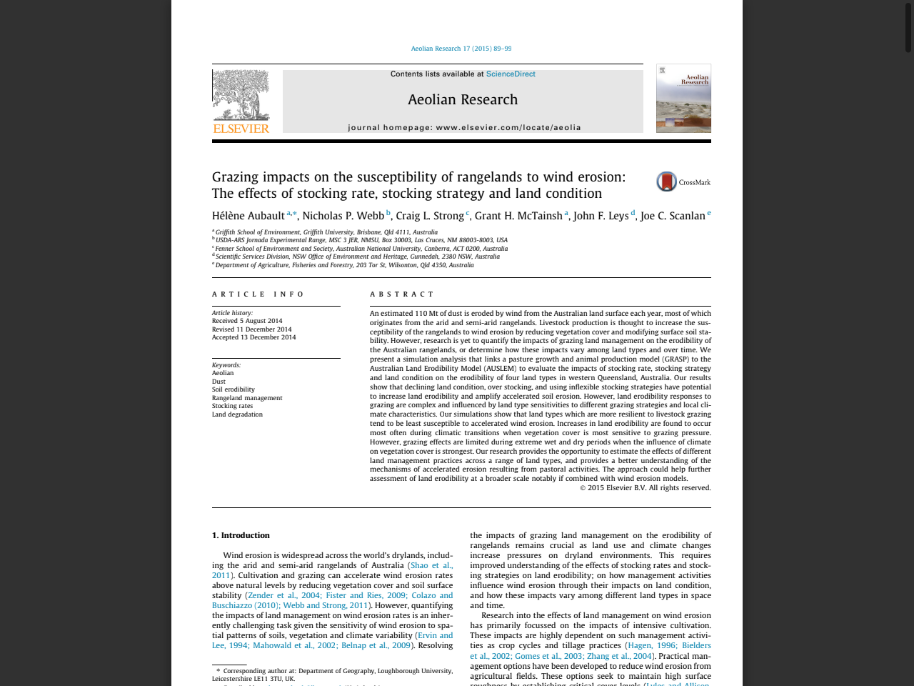 Preview of Grazing impacts on the susceptibility of rangelands to wind erosion - Jornada Experimental Range, accessed July 18, 2025, 
